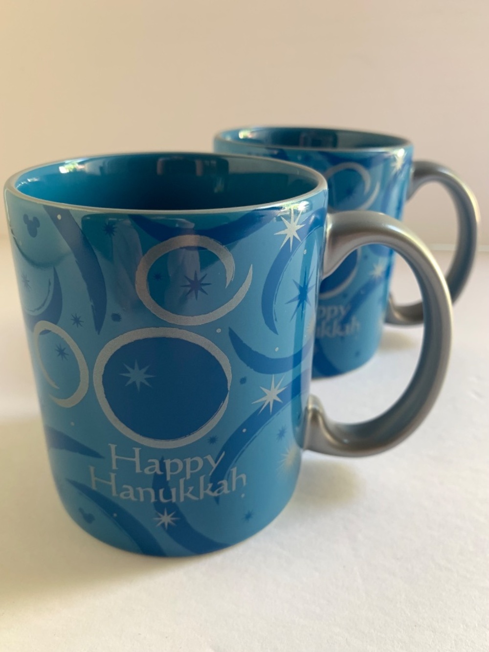 Disney Parks Hanukkah Mickey Mouse Mug Set of 2